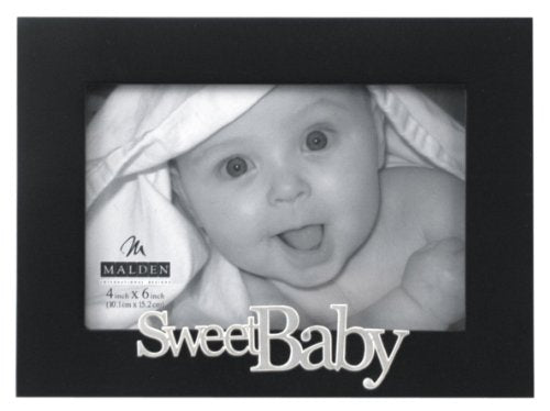 Malden International Designs Expressions Sweet Baby Black Wood Picture Frame, 4x6, Black - style: Sweet Baby