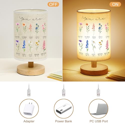 WSYEAR Christian Gifts for Women, Christian Table Lamp with Flowers, Birthday Gifts for Women, Inspirational, Religious Gifts for Sister, Friend, Daughter, Mom - color: Flower