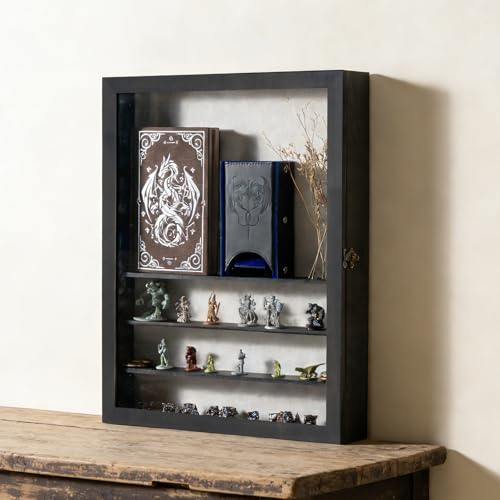 Muzilife 16x20 Shadow Box Wood Picture Frame with Shelves, 2.83 Deep, Black - color: Black, size: 16"x20" with Shlef