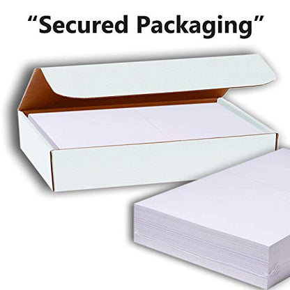 Hamilco White 80lb Cover Heavy Folded 5.5x8.5 Cardstock Invitations (100PK) - size: 100 Cards