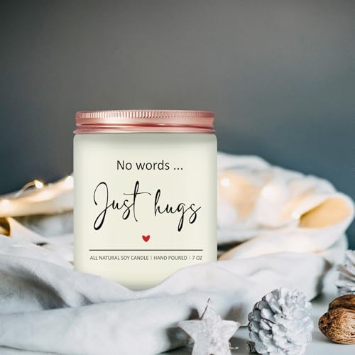 Bereavement Gifts - Sympathy Gift for Loss of Loved - Get Well Soon, Thinking of You, Feel Better Cheer Up, After Surgery Gfits for Women - Lavender Scented Candle - color: No Words