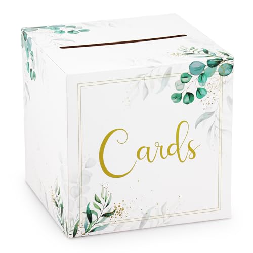 Hxezoc Wedding Card Box Party Favors Post Box Cardboard Receiving Money Box Holder for Wedding Reception, Baby Shower Table Centerpiece Decorations Supplies - style: Wedding