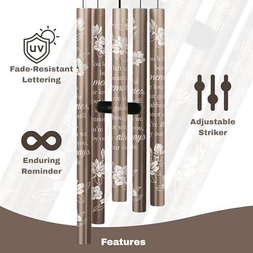 Carson 30" 'Beautiful Memories' Memorial Garden/Patio/Porch Outdoor Decor Windchime