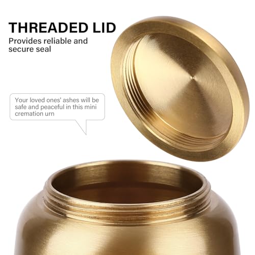 Small Keepsake Urns for Human Ashes Set of 4,Mini Urns for Ashes Made of Brass with Tree of Life Pattern Engraved,Small Cremation Keepsakes for Pet Ashes - size: 1.6''x1.5'',4pcs