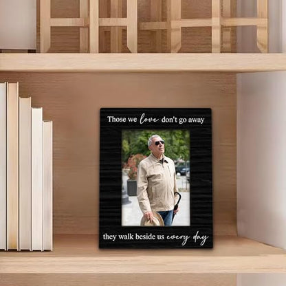 Memorial Gifts Picture Frame 5x7, Memorial Photo Frame, Sympathy Bereavement Gifts for Loss of Loved One, Those We Love Don't Go Away Wooden Picture Photo Frames for Desk Home Room Decor