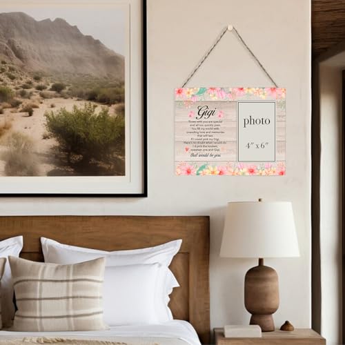 Gigi Wooden Photo Frame, Grandma Gifts | 8 x 10 Gigi Picture Frame for 4 x 6 Inches Photo - color: gigi