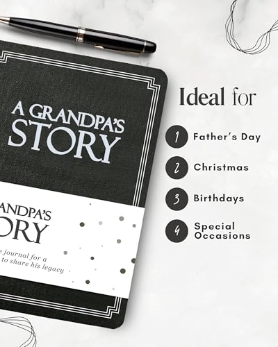 Grandpa's Life Story Journal (Hardcover): A Meaningful Keepsake for Grandpa to Share His Journey & Memories, Book Includes 250+ Prompt Questions, Sentimental Gift for Father's Day, Birthday, Christmas - style: Grandpa Life Story Journal