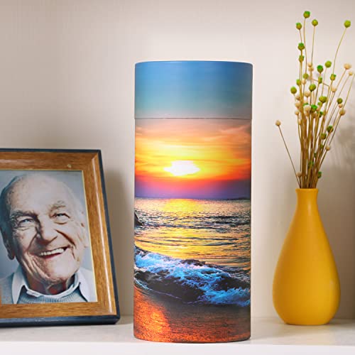 Ocean Sunset Scattering Urn – Biodegradable Scatter Tube for Ashes - Cremation Urn for Adult Ashes (Large) - size: Large