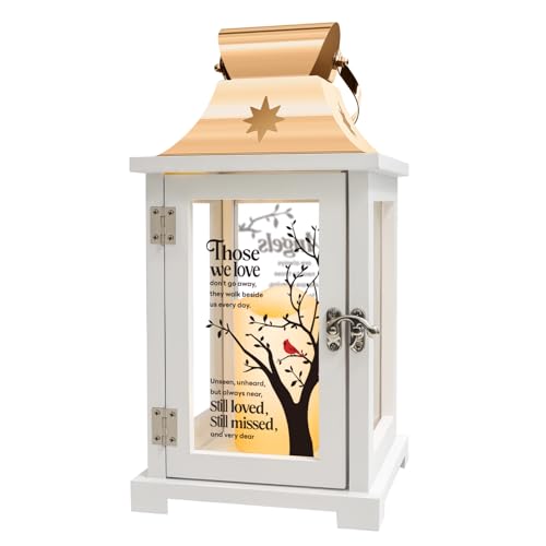 Memorial Lantern Bereavement Gifts in Memory of Loved One - Remembrance Sympathy Gifts for Loss of Mother or Father with LED Candle - color: Those We Love