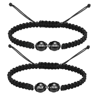 Cremation Jewelry Heart Ball Urn Bracelet for Ashes Adjustable Bangle Rope Braided Bracelet Stainless Steel Memorial Bracelets Keepsake Jewelry Gifts for Women Girls - color: Customize