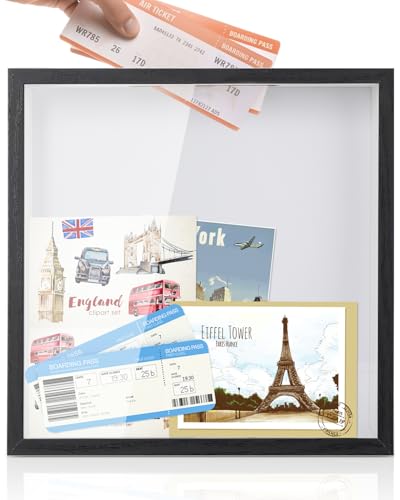 Adventure Archive Box, 12 x 12 Inch Travel Box for Memories - size: 12×12-black