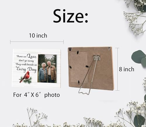 Red Cardinal Gifts Picture Frame,Those We Love Don't Go Away,Memorial Sympathy Bereavement Gifts Picture Frame for Loss of a Loved One - color: Gray