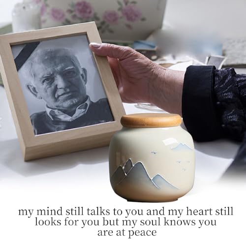 Small Urn Set 6 Piece Ashes Keepsake Ceramic 3inhigh 10 Cubic inches | Capacity 10lb Decorative buried Urns for 6 , non-traditional Token Sharing multiple Memorial container for Human/Pet Funeral