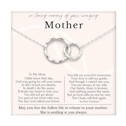 HOPE LOVE SHINE Sympathy Gift for Loss of Loved One - Remembrance, Bereavement, Memorial Necklace, Jewelry 16+2", 14k Gold Plated Sterling Silver - color: Sterling Silver, style: MOTHER