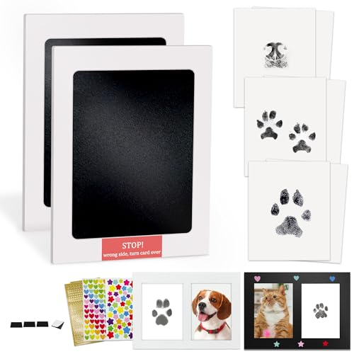 MYPAWLETS Inkless Pet Paw Print Kit,Dog&Cat Pawprint Ink Pads,2 Pack M | Clean Touch,Mess-Free Ink Pads,Pet Safe,Dog Nose Prints,Clear Instructions,Pet Keepsakes,Ideal Gift for Pet Lovers,Dog Mom - size: Medium (2 Pack)
