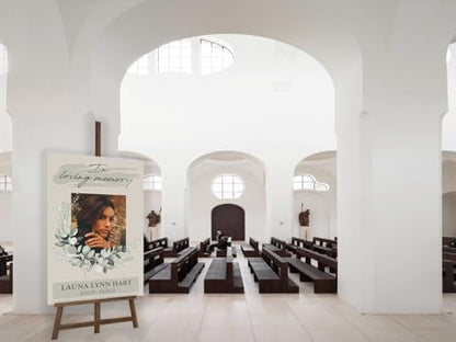 Large Funeral Welcome Sign, Celebration of Life Welcome Sign, in Loving Memory Sign, Celebration of Life Funeral Sign, Celebration of Life Sign, Memorial Sign with Photo #Tf22 - color: Version #11