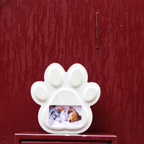 Flexible Pet Pawprint Frame Mold Unique Dog Paw Photo Frame Epoxy Resin Mold Ornaments Dog Paw Frame Silicone Mold