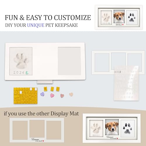 MYPAWLETS Paw Print Frame Kit,Dog/Cat Paw Print Keepsake,White - color: White