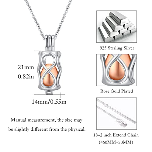 Cremation Jewelry for Ashes 925 Sterling Silver Memorial Pendant Urn Necklaces for Ashes Necklace for Women - style: Urn Necklace-Orange
