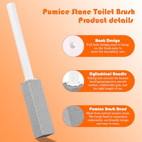 6Pcs Toilet Cleaning Pumice, Cleaning Pumice with Handle