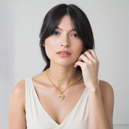 Glass Heart Cremation Urn Necklace for Ashes Stainless Steel Memorial Ash Pendant Keepsake Jewelry Cremation Jewelry for Women - color: Gold