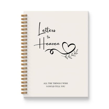 Letters to Heaven Notebook Journal 5.5x8.3, Grief Journal for Women, Memorial Sympathy Gifts for Loss of Loved One, Remembrance Bereavement Gifts Spiral Hardcover Notebook - color: Heaven