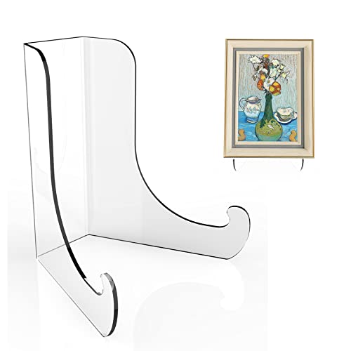 Boloyo Flat Back Acrylic Plate Display Stand , 3 Inch 2PC Clear Acrylic Display Holder Easel Base for Home Office Kitchen School Art Display - color: Flat Back, size: 3 inch(2PC)