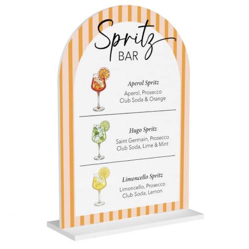 Spritz Bar Sign for Wedding Party Baby Shower Arch Table Acrylic Sign - color: Lemon