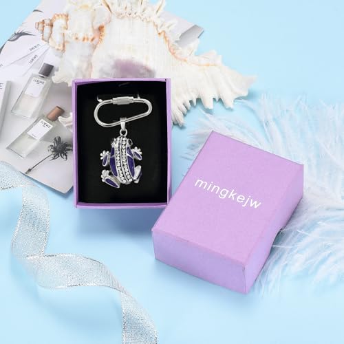 Frog Urn Necklace for Ashes Animals Cremation Jewelry Stainlee Steel Memorial Necklaces Keepsake Jewelry Ashe Holder Pendant for Human Ashes with Filling Kits - color: Purple-Keychain