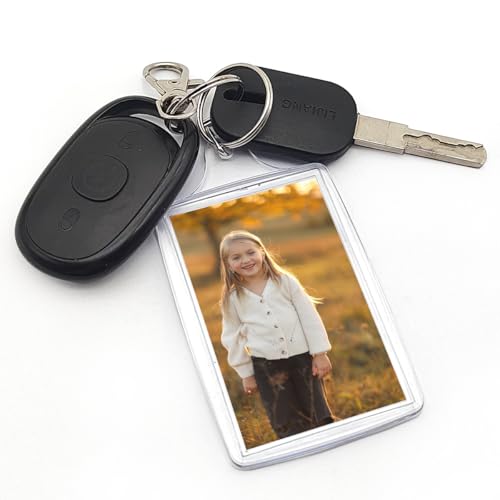 15/20 Pack Acrylic Photo Frame Keychain, Personalized Customizable Keychains, Clear Picture Keychain as Gift - color: 2"x 3"（15pack)