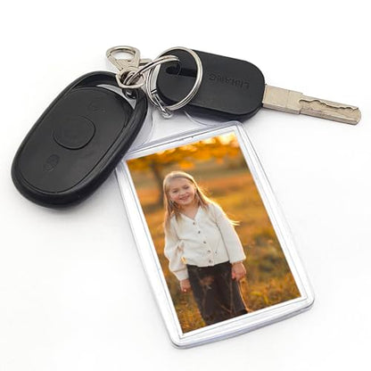 15/20 Pack Acrylic Photo Frame Keychain, Personalized Customizable Keychains, Clear Picture Keychain as Gift - color: 2"x 3"（15pack)