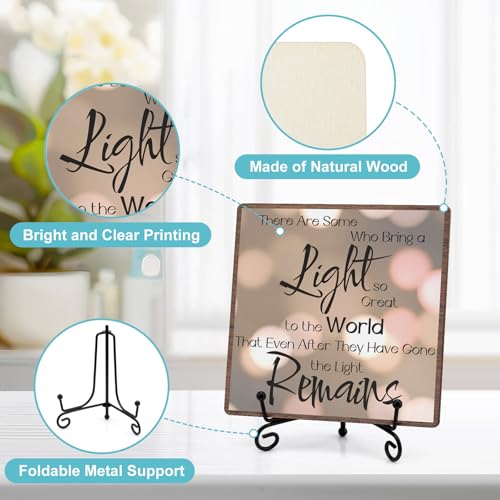 Sympathy Gifts for Loss of Loved One Memorial Wooden Plaque Sign With Stand Condolence Remembrance Gifts for Loss of Mother Father Husband Grief Bereavement Gift - color: Sympathy