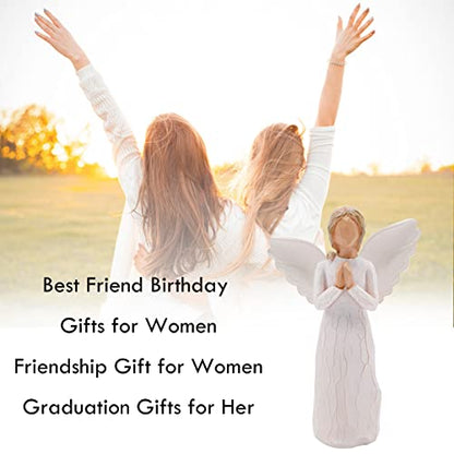 Guardian Angel Figurine, Graduation Memorial Gifts for Her, Best Friend Birthday Gifts for Women, Angel Gift to Express Friendship Sympathy Gratitude Bereavement, Hand-Painted Sculpted Figure