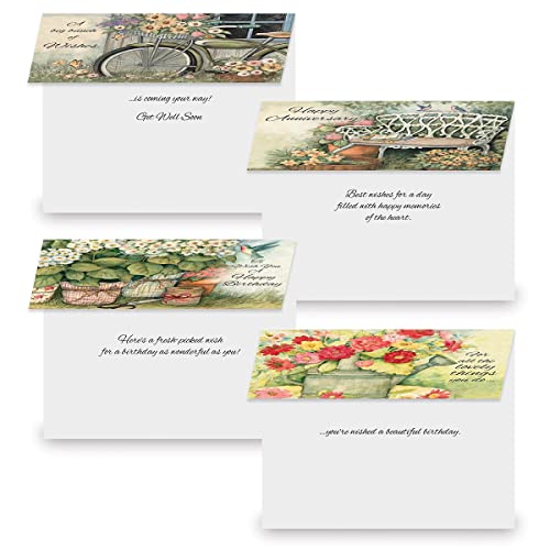 Current Susan Winget Country Assorted Cards with Envelopes All Occasion - 20 Pack, Large 5" x 7" Cards with Sentiments, Variety of Get Well, Sympathy, Birthday, Anniversary & Thinking of You - color: Country