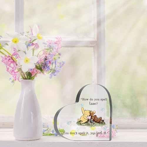 Winnie Friendship Keepsake Acrylic, Thank You Appreciation Gifts for Women, Friendship Gifts for Friends Sister Besties BFF Birthday, Desk Home Winnie Decor Sign Plaque - style: Winnie 006