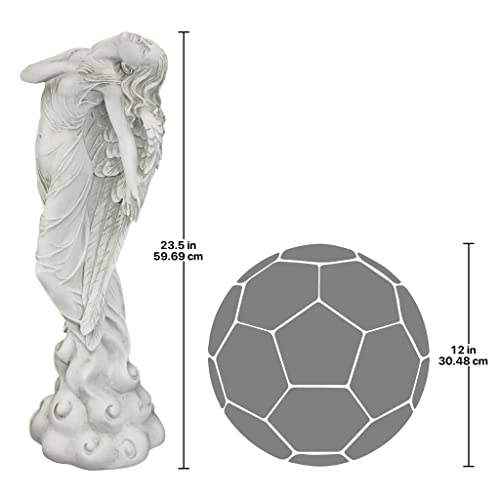 Design Toscano Ascending Angel Garden Statue, Medium, Antique Stone - style: MEDIUM ASCENDING