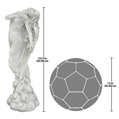 Design Toscano Ascending Angel Garden Statue, Medium, Antique Stone - style: MEDIUM ASCENDING