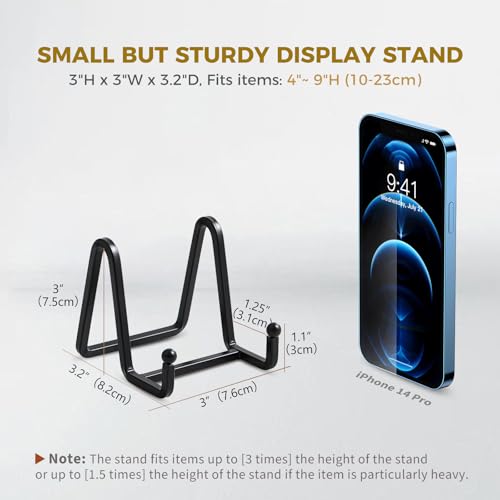 Plate Holder Easel Display Stand - 3 inch Metal Plate Stands for Display - Tabletop Picture Stand - Black Iron Easels for Display Pictures | Photo Frames | Book | Decorative Plates | Plaque - 1 Pack - size: 3 inch (1 pack)