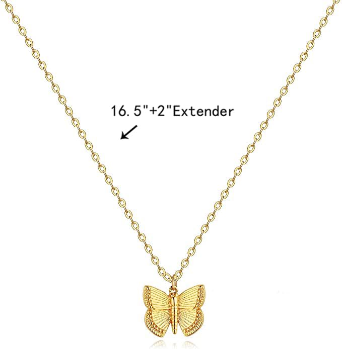 Baydurcan Friendship Anchor Butterfly Good Luck Elephant Necklace for Women - style: Butterfly-daughter