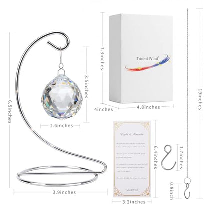 Sympathy Gifts for Loss of Loved One,Tabletop Hanging Crystal Suncatcher - color: Clear