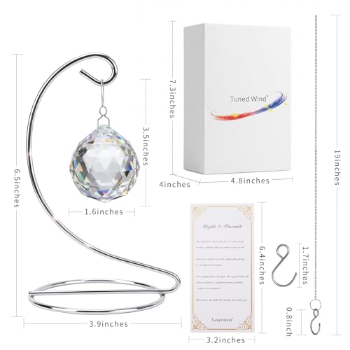 Sympathy Gifts for Loss of Loved One,Tabletop Hanging Crystal Suncatcher - color: Clear