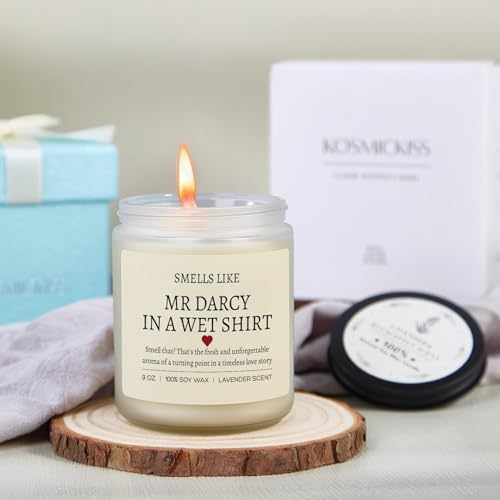 Pride and Prejudice Gifts, Pride and Prejudice Merch, Book Candle | Book Lovers Gifts for Women, Men, Bookworm, Librarian- Lavender Soy Wax Candle for Christmas, Birthday - color: Pride and Prejudice Gifts