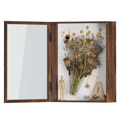 Muzilife 16x20 Large Shadow Box Pine Wood Picture Frame, 3.94 Deep, Brown - color: Brown, size: 16"x20"