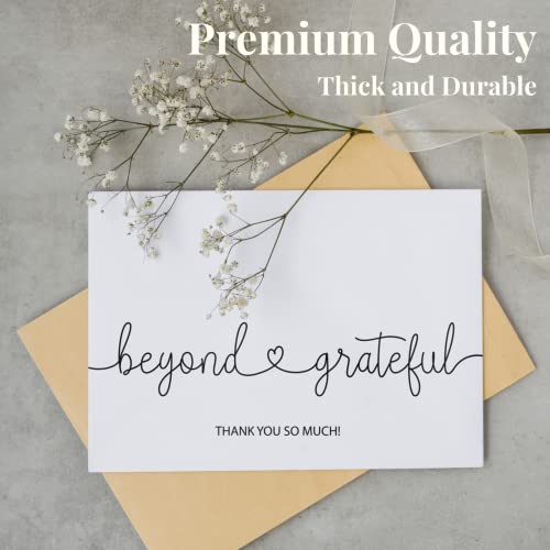 Paper Play Thank You Cards with Envelopes Beyond Grateful, Bulk Pack of 20 - color: Beyond Grateful