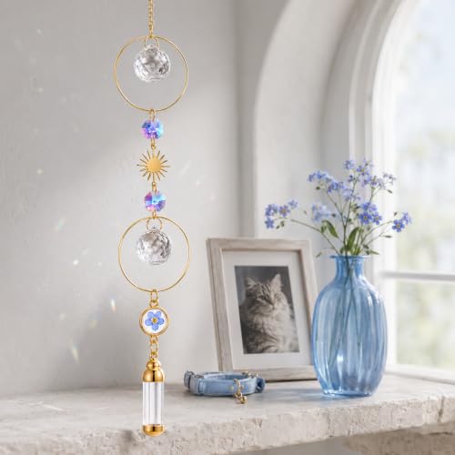 Yalikop Pet Memorial Urn Suncatcher Dog Cat Memorial Gifts,Sun - style: Sun