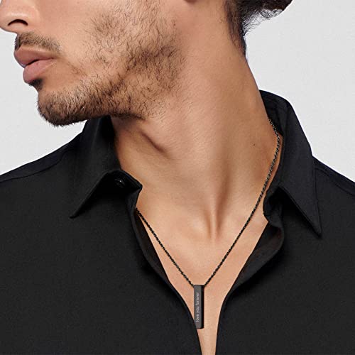 GOLDCHIC JEWELRY Urn Necklaces for Ashes, Stainless Steel Pet/Cross/Birthstone/Tree of Life Personalized Keepsake Memorial Jewelry for Women - color: Cube - Black Plated, style: No Engraving