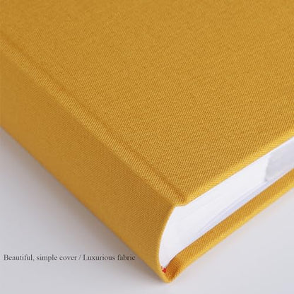 1DOT2 Photo Album with Writing Space,100 Pages,Linen Cover,IndianYellow - color: Indian Yellow