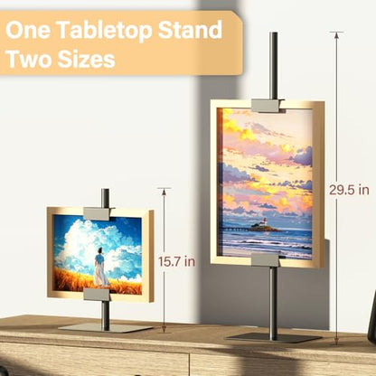 HzTinT Adjustable Tabletop Easel Stand for Picture Frames,Heavy Metal Base | Table Easels for Display,Picture Frame Holder Art Display Stand for Signs, Canvas