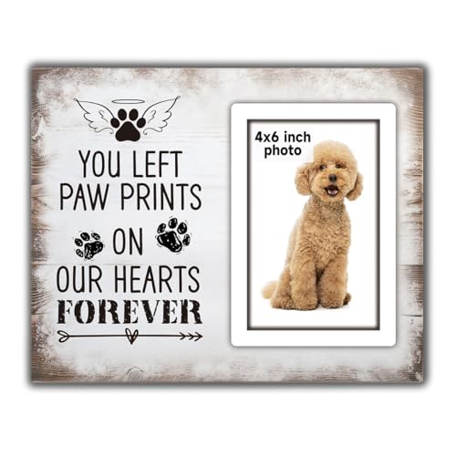 Memorial Pet Picture Frame Sympathy Gifts for Loss of Loved Pet, Bereavement Gifts for Loss of Dog, Cat memorial gifts for loss of Cat, Remembrance Picture Frame or Memorial Gift Fits 4 x 6 In Photo