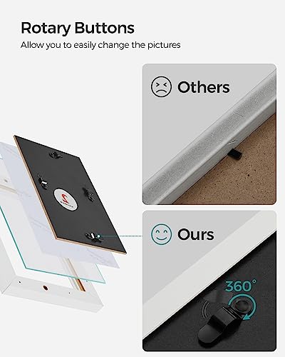 SONGMICS 12-Pack 4 x 6 Collage Picture Frames with Glass Front - color: Cloud White, size: 12 Pack